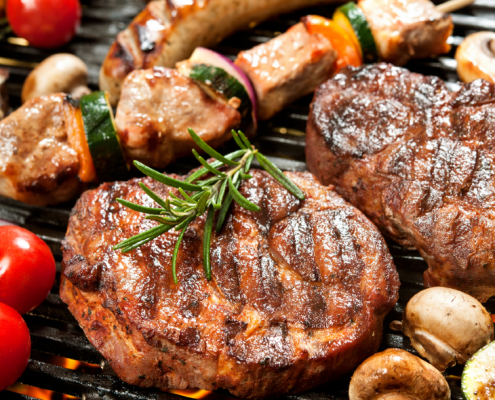 Carnes para una barbacoa