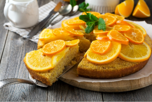 Postres con naranja de mesa