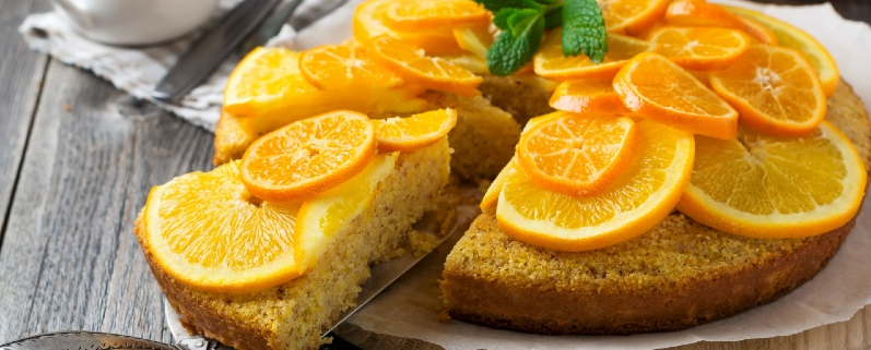 Postres con naranja de mesa