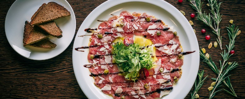 Receta de carpaccio para Navidad