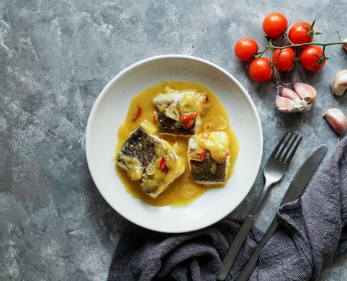 Platos con bacalao