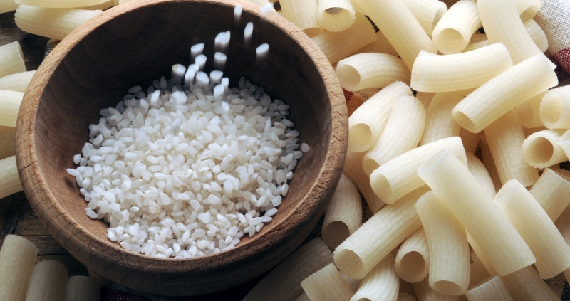 Pasta con harina de arroz