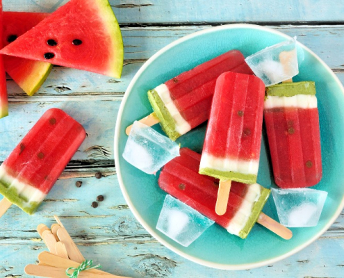 Helados caseros con frutas de temporada