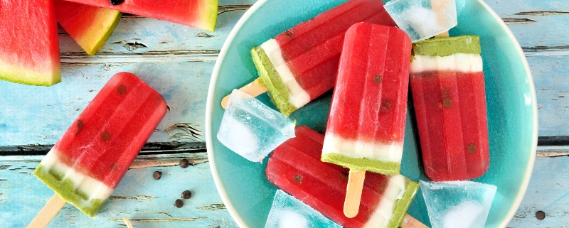 Helados caseros con frutas de temporada