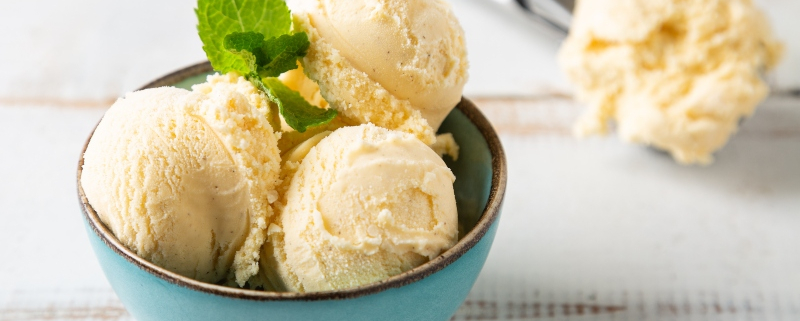 Helados caseros con frutas de temporada