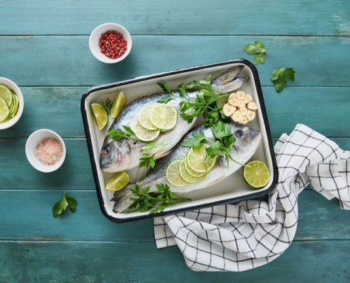 Dorada con cítricos