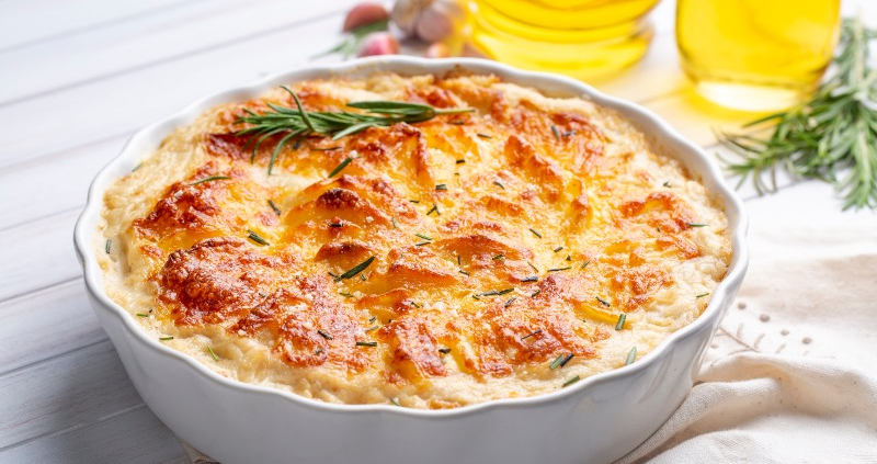 Pastel de patata y carne con restos de navidad