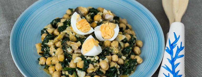 receta garbanzos con bacalao