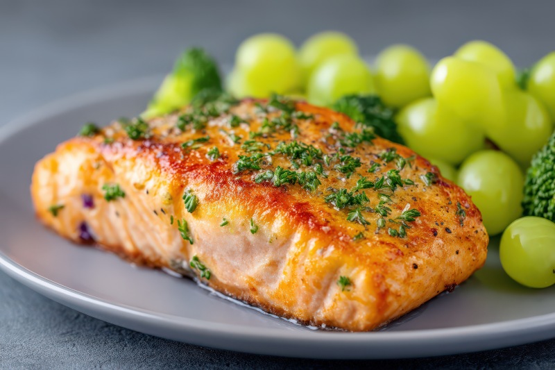 salmon salsa uvas