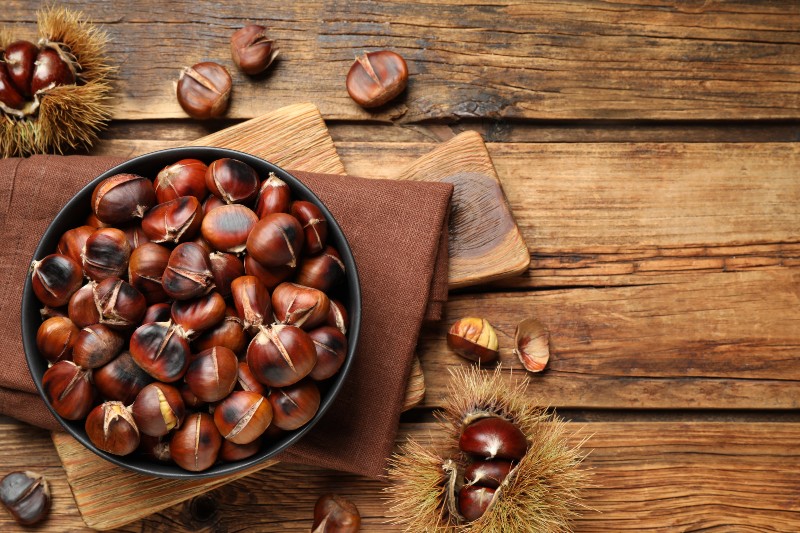 castañas frutos secos otoño