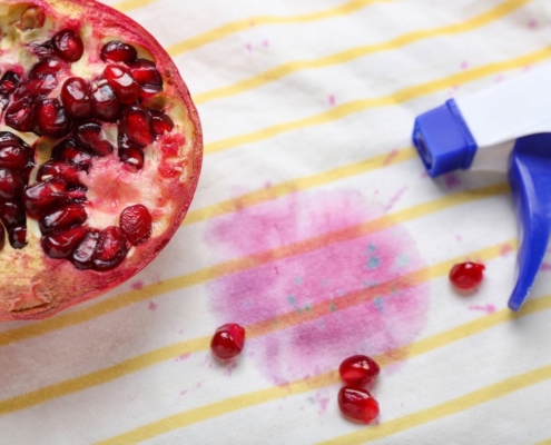 quitar manchas de fruta y vino